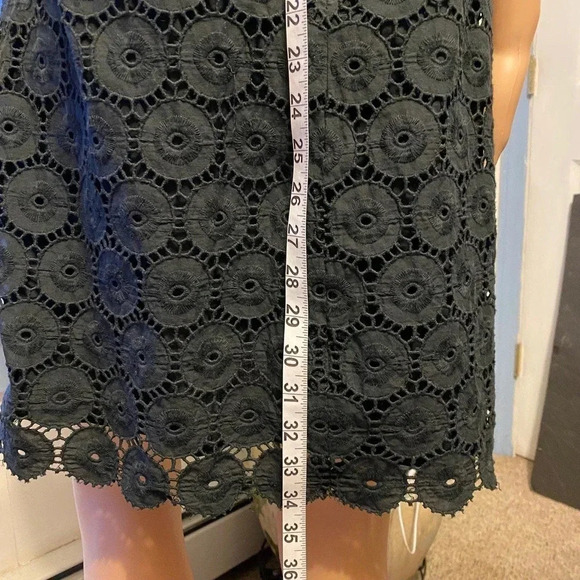 Ruby Rd Cotton Lace Black Sleeveless Dress Women Size 12 - Picture 4 of 7